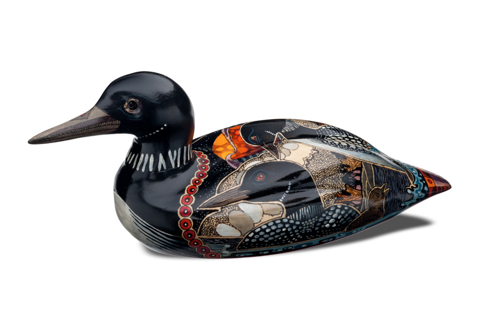 Hand painted decorative decoy by John Doherty