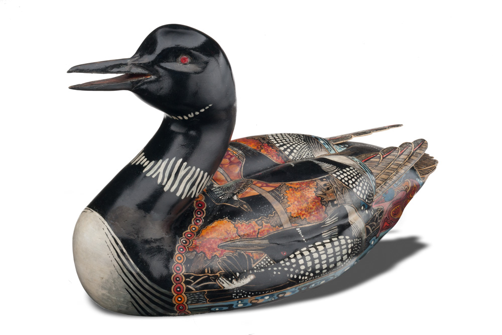 Artistic decoy by John Doherty. Hand painted. One of a kind. 