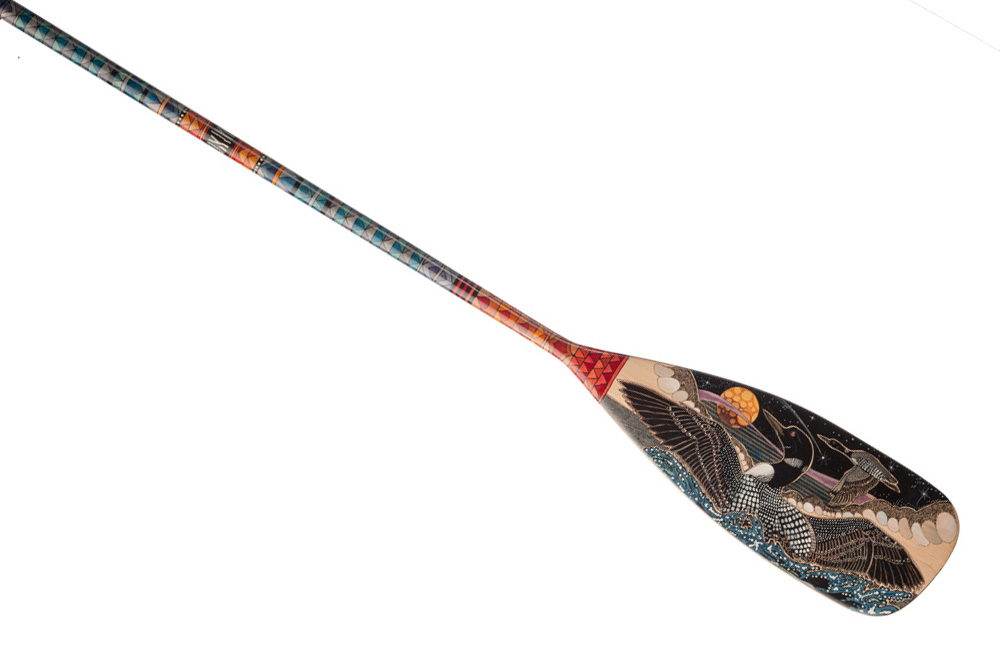 Hand painted canoe paddle #10 by John Doherty