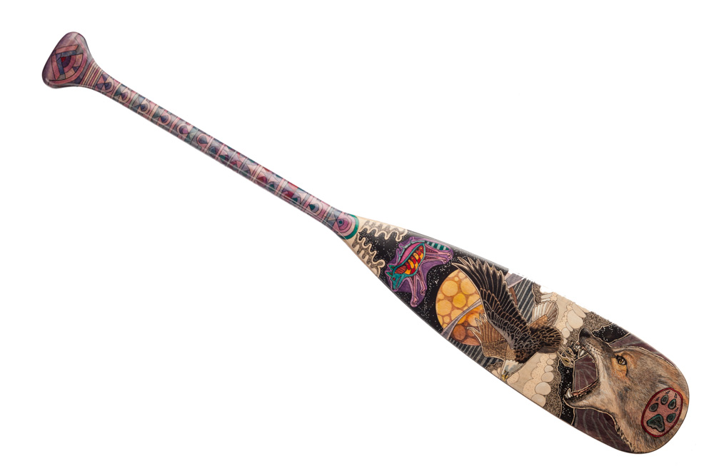 Hand painted canoe paddle #13 by John Doherty
