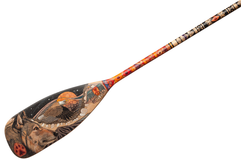 Hand painted canoe paddle #17 by John Doherty