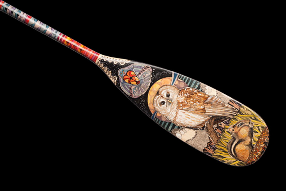 Hand painted canoe paddle #37 by John Doherty