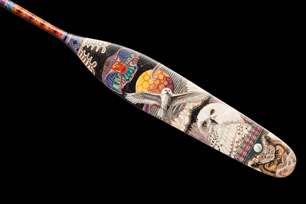 Hand painted canoe paddle #30 by John Doherty